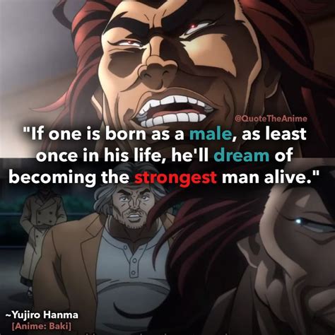 yujiro hanma quotes|what was the quote baki told his girlfriend.